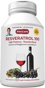 ANDREW LESSMAN Resveratrol- 100mg - 30 Kapsle - Red Wine 's Beneficial, Přirozeně Occurring Antioxidant, Bez alkoholu. Bez přídatných látek