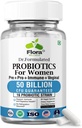 Probiotika pro ženy - 50 miliard CFU, 16 Stravovacích, Organic Prebiotics & Probiotika pro ženy (Eurofins Lab Tested) - Digestivní, Vaginální, imunitní a močové zdraví - 2 měsíce Dodávka - 60 Kapsle