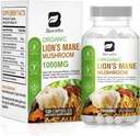Lion 's Mane Houba - 120 Kapsle 124; Organic Lions Mane Turkey Tail Houba Supplement Complex 124; Cordyceps, Chaga, Turkey Tail, Reishi Duševní Clarity, Focus Memory, Mozek & Imunitary Boost