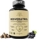 Quercetin & Resveratrol Supplement with Grape Seed - 425mg Herbal Antioxidant & Wellness Support - Polyfenoly & Nutrient Blend for General Health, 30Ct