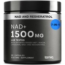 Toniiq NAD + dodatek 1500mg - Ultra vysoce výkonný NAD dodatek s klinicky studovanými ingrediencemi s patentovanými RiaGev- WS ™, Resveratrol, a Niacin - 60 Kapsle