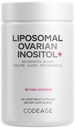 Codeage Liposomal Ovaria Inositol + dodatek - Myo- Inositol & D- Chiro- Inositol 40: 1 Blend, Folate 5-MTHF, CoQ10, Pomegranate & Wild Blueberry, Liposomal Delivery, Non- GMO, gluten- Free - 120 Kapsle