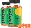 Hydratační Hyaluronic Highlighter Skincare Gummies CLANE124; Podporuje světlejší, Dewy, Plump Skin CLANE124; Vegan Hyaluronic Acid & vitamin C dodatek CLANE124; Non- GMO, Gelatin- Free, Orange Flavor, 60- Day Supply