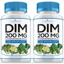 DIM dodatek 200mg - DIM Diindolylmethan Plus BioPerine - Estrogen Balance, Hormon Menopauza Relief, Acne léčba, Vegan - 120 Počet