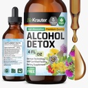 BIO KRAUTER Alkohol Detox Tinktura - Játra čištění Formule - Mléko Thistle & Pampeliška - Játra Detox Liquid Extract - Alkohol a cukr zdarma - Vegan Drops 4 Fl.Oz.