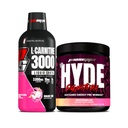 PROFUPS L- karnitin 3000 Stimulant Volný tekuté střely (31 Servings, Dragon Fruit) a pan Hyde Signature Series Pre- Workout Energy Powerded Drink (30 Servings, Meloun) Bundle