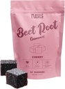 Řepné kořenové gumy s třešňovou příchutí, fazolové žvýkačky s přidaným extraktem ze zrno - přírodní barva & Flavor - Beetroot Chews for Workout, Health and Wellness - 60 Beet Gummies