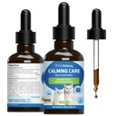 Pet Wellbeing Calming Care for Cats - Vet- Applicated Behavioral Support - Feline Stress Support, Emocionální Wellness - Ashwagandha & Holy Basil Adaptogen - holistický doplněk Cat 2 oz (59ml)