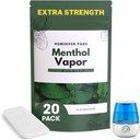 Extra síla [20 Pack] Menthol Eucalyptus Zvlhčovače Pads - Univerzální vapor Pads pro všechny Vks, jeřáb, jiné modely - Vapopady Výměna - Přírodní vodní vaporizery Pads - Studené / chřipkové příznaky