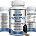 Krevní oběh dodatek - s Hawthorn, Řezníci Broom, Koňský Chestnut, Arginin, Diosmin, Varicosa Veins Léčba, Circulation Support - 90 Kapsle