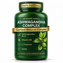 Ashwagandha Komplex 800mg s GABA, L- Theanine & B6 - Adaptogenní podpora pro klid, soustředění a nálady - 60 Kapsle - Silnější než 600 mg - Non- GMO, gluten- bez