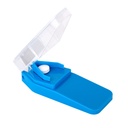 EZY DOSE Pill Cutter a Splitter, Bezpečné říznutí velké, malé a malé pilulky, Vitamíny, Tablety v polovině, Přesné snadné řezání, nerezová ocel čepel, Cestování, Snadno použitelné, Barva May Vars, BPA zdarma