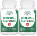 NAD + Doplněk Lipozomální NAD + Plus 800MG Nikotinamid Riboside Alternative for Cell Energy, Zdravý stárnutí a svalové opravy 120 Kapsle Balení po 2