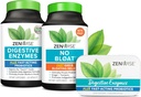 Zenwise Health Bliss Bundle Digestive Enzymes + No Bloat + Free Travel Tin - pre and Post Meal Digestive Routine s enzymy a probiotika pro Digestion