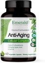 Emerald Labs Anti- Aging Cellular Complex - Podporuje zdravé stárnutí a zdraví jater s Setria L- Glutathione, CoQ10, R- Alpha Lipoic Acid, Resveratrol & More - 60 Zeleninové kapsle (30- Day Supply)