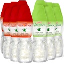 Aloe vera šťáva (Grape & Apple) Aloe vera nápoj s většími kousky čisté aloe buničiny (12 balení) Rostlinné šťávy skvělé pro hydrataci a obsahuje velké aloe buničiny. Aloe vera džus je zdravý