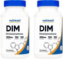 Nutricost DIM (Diindolylmethan) 300mg, 120 tobolek s BioPerine (2 lahvičky)
