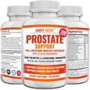 Prostatní doplňky pro muže (120 kapslí), Saw Palmetto Prostate Health Support - 33 Vitamíny & Byliny - Beta Sitosterol Plus B6, Selen & Zinek pro zdravé močení Frekvence & Flow & Správný spánek