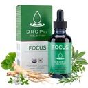 DropRx Focus by Dr. Nicole Saphier - Ginkgo Biloba & Ginseng, Bacopa, Rosemary & Sage for Memory Improvement and Brain Focus - Organic, Non- GMO, Vegan, Gluten- Free, Kosher, Made in USA (2 Fl Oz)
