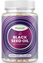 Fyzikální Premium Black Seed Oil Kapsle - Nigella Sativa Black Seed Oil Pills pro stravitelné zdraví imunitní podpora a Brain Booster Antioxidant Dodatek - Full Spectrum Cumin Kapsle
