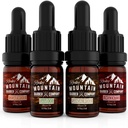 Rocky Mountain Barber Company Beard Oil Sample Size Pack - 4 Unique Beard Oil Varieties (0,17 oz each) - Cedarwood, Sandalwood, Bamboo & Unvoiced - Obsahuje esenciální oleje
