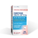 Glenmark Terapeutics Original Strength Famotidin Tablets, 10 mg, Acid Reducer for Heartburn Relief, 200 Count