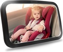 Shynerk Dětské auto zrcadlo, bezpečnostní auto Sedadlo Zrcadlo pro zadní tvář Infant s širokým krystalovým jasným výhledem, Šatterproof, 360 ° Rotace, Crash Tested a Certified