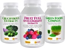 ANDREW LESSMAN 3 Produkt Zdravé potraviny Bundle - 60 Počet Každý z Crucious Extracts, Ovoce Full Anti- Oxidant Extracts a zelené potraviny Komplex. Poskytuje výživové výhody 20 + nejzdravější potraviny.