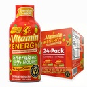 Vitamin Energy Focus + Extra Strength Energy Shot Tropical Infusion 24 Pack, 260mg přírodní kofein, B- vitaminy, CoQ10, aminokyseliny, Focus, Productivity & Clarity, Nulový cukr, gluten- Free, 1.93 fl oz