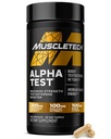 MuscleTech Testosteron Booster pro muže, AlphaTest - T- Boost Mens dodatek s Tribulus Terrestris & Boron - Denní mužská tělocvična cvičení doplňky pro růst svalů, Stamina & Energy - 120 pilulky