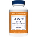 Vitamin Shoppe L- Lysin 500MG jednou denně (300 tobolek)