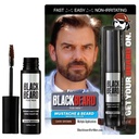 Černovous pro muže Instant Beard Color - All Day Beard, Mustache, Oční obočí, a Sideburns Color - Dočasný, hypoalergenní Beard Bary Alternative - Až 45 aplikací - Tmavě hnědá, 1 Pack