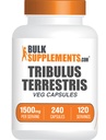 BulkSupplements.com Tribulus Terrestris Kapsle - Bylinný dodatek, Tribulus Terrestris 1500mg - Gluten Free, 2 Kapsle per Serving, 240 Počet (Balení po 1)