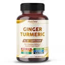 Ultra zázvor & kurkuma AIDS Digestion & Podporuje srdeční zdraví - Zahrnuje Cayenne Pepper, Lemon Balm, Skořice, Peprmint, Zelený čaj - Vyrobeno v USA - 150 Kapsle