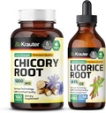 BIO KRAUTER Chicory Root 100 Kapsle & Licorice Root tinktura 4 Fl. Oz.
