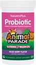 NaturesPlus Animal Parade Probiotic, Mixed Berry - 30 Chewables - Dětský doplněk stravy - Podporuje Gut zdraví a imunitní funkce - Vegan, gluten zdarma - 30 Služeb