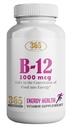 365 Zdraví podle HEALTHLIFE Vitamin B12 1000mcg Tablety, Podpora přeměny energie, Dietní dodatek pro podporu metabolismu energie, 365 Day Supply