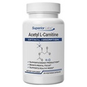 Superior Labs Acetyl L- Carnitin 500 mg, High potency ALCAR, Pure Non- GMO, Zero Synthetic Additives, Maximum Absorpce, Energy & Fat Metabolismus, Mozek, Nerve & Cellular Detox Support, (200 Veg Caps)