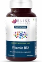 Vitamin B12 100% RDA, Cynokobalamin, zvýšení energetické hladiny Zdravý nervový systém Doplněk pro muže a ženy - 60 Vegetariánských tablet