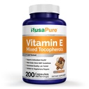 NusaPure Vitamin E 1000 IU 200 tablet (Non- GMO, bezlepkové) - Smíšené tokoferoly