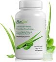 AloeCure Organic Aloe Vera Kapsle, 130,000mg Inner Aloe Leaf Equivelant per Serving, Support Gut Health & Digestive Comfort, Žaludek Acid Buffer, Přírodní doplněk imunity, Aloin zdarma, 60 Kapsle