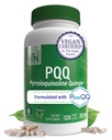 Zdraví Thru Nutrition PQQ 20mg 120 Servings Pyrrolochinolin Quinone as PureQQ PHARMA124; Promotes Mitochondrial Biogenesis PHARMAD124; Certified Vegan PHARMAD124; Non- GMO gluten Soy Free Capsules PHARMAD124; Clean Label PQQ Dodatek