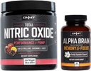 ONNIT Nootropic + Prespining Stack - Alfa Brain (90ct) + celkový oxid dusnatý (Harvest Fruit)