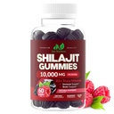Shilajit Gummies 10,000mg pro muže a ženy - Maximální síla Čistá Himalayan Shilajit, gluten- Free, Non-GMO, 100% Vegetarian - Přírodní Raspberry Flavor - 60 Počet
