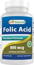 Nejlepší Naturals Kyselina listová 800 mcg 240 Kapsle