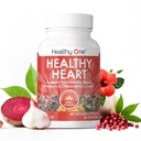 Zdravé srdce - Podporuje zdravé Cholesterol Cirkulace a krevní tlak - Plaque - Cortisol - Artery - LDL - HDL - CoQ10 - Hawthorne - Beet Root - Česnek - Olive Leaf - Hibiscus - 60 Počet