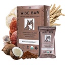 Wise Bar Adaptogen Houbová Nutriční Bary s Reishi, Lions Mane & Ashwagandha, Organic Vegan & Gluten zdarma Snacks for Natural Focus, Energy & Imunity Support, Mocha Coconut Flavor, 12 Počet