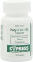 Dietní dodatek - Poly Iron Capsules 150 mg (100 víček na láhev) by Cypress Pharmaceutical # 185-01 (1 lahvička 100 kapslí)