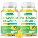 Kalium Citrate Gummies 1000mg, High potency Draslík Supplemente Gummies pro dospělé ženy a muže, Podpora bolesti nohou a svalů zdraví, Sugar- zdarma, Ananas Flavor, 120 Počet