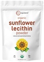 Mikro složky Organické slunečnice Lecithin Powder, 1 libra, Udržitelné farmové, Studené lisované, bohaté na fosfatidyl Cholin a protein, Výroba Liposomální vitamin C, Kojení dodatek, Non- GMO